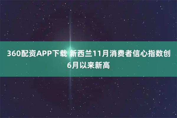 360配资APP下载 新西兰11月消费者信心指数创6月以来新高