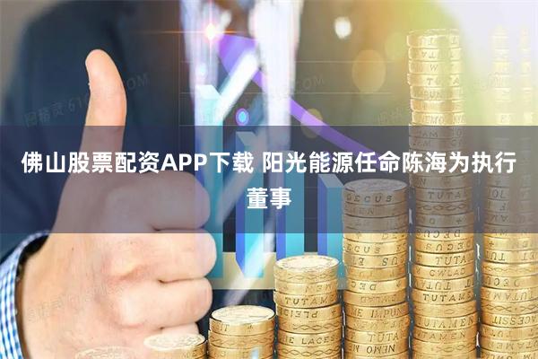 佛山股票配资APP下载 阳光能源任命陈海为执行董事